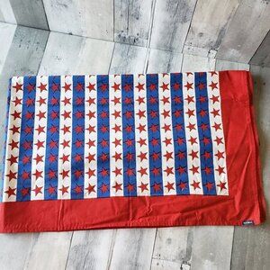 Old Navy Square Stars and Stipes 54" Tablecloth Red White Blue Patriotic